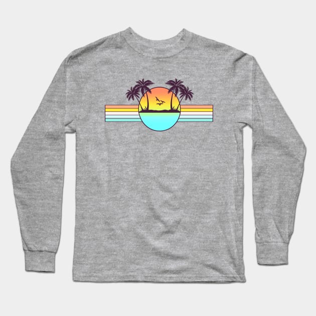 80s Sunset Long Sleeve T-Shirt by FrancisTheThriller